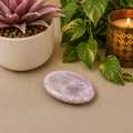 Lepidolite Oval Shape Worry Stone (Thumb Stone)
