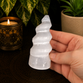 10cm Selenite Unicorn Horn/Spiral