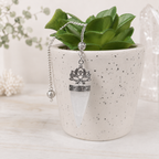 Clear Quartz Lotus Om Pendulum