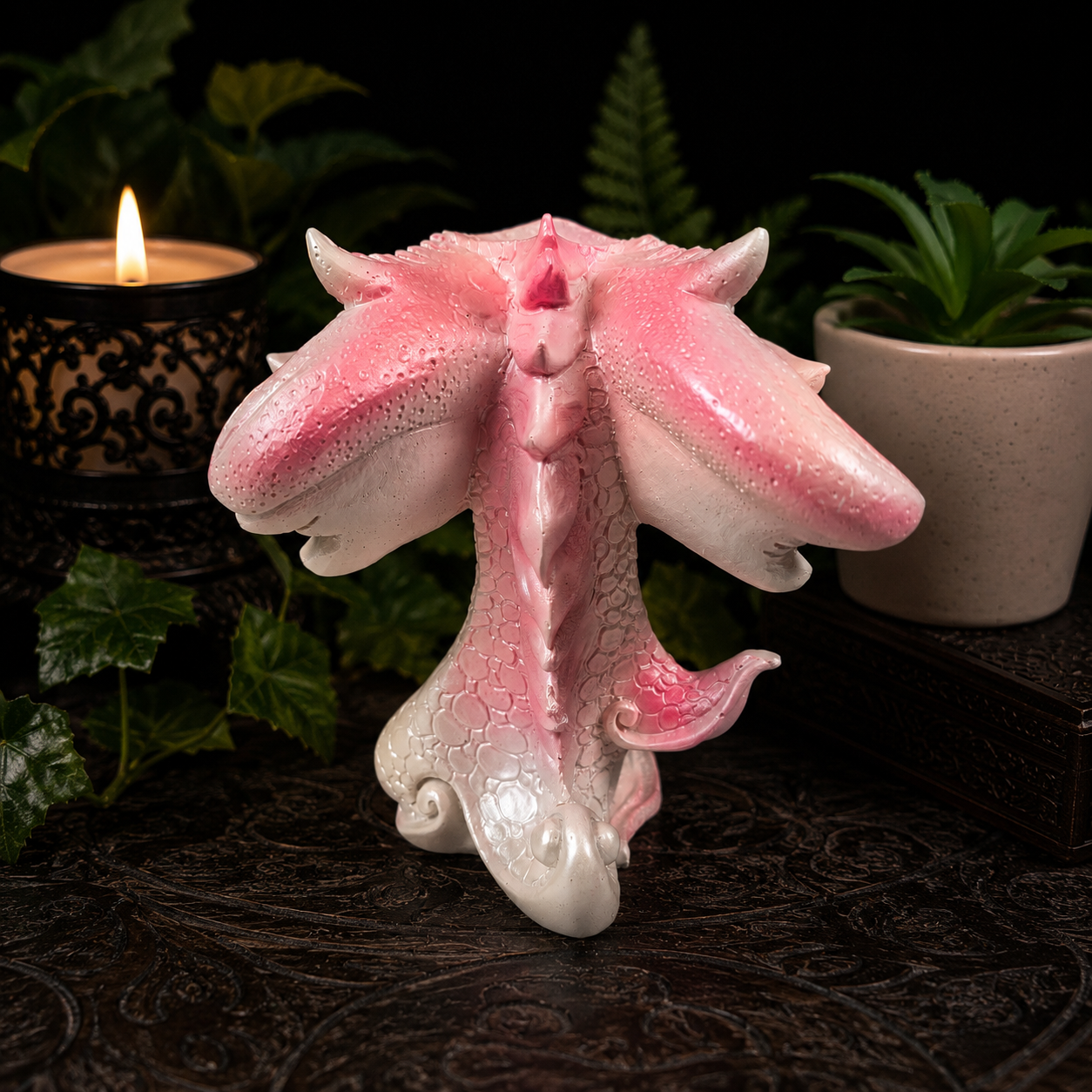 Light Pink Baby Dragon Sphere Stand