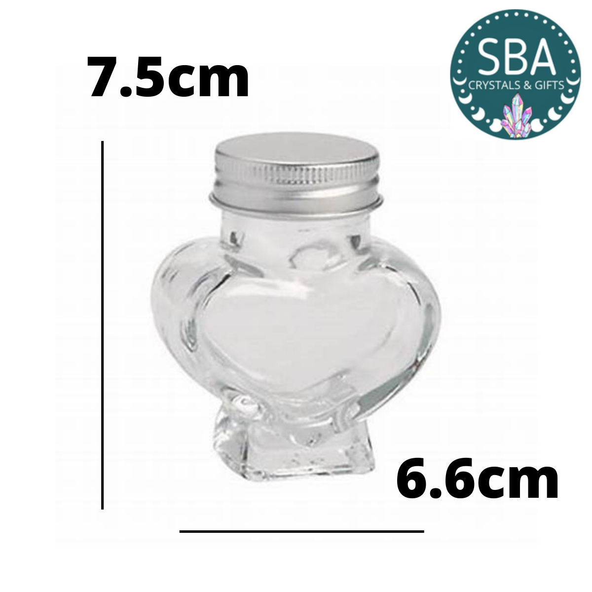 Small 60ml Heart Glass Jar
