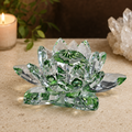 12cm Green Glass Lotus