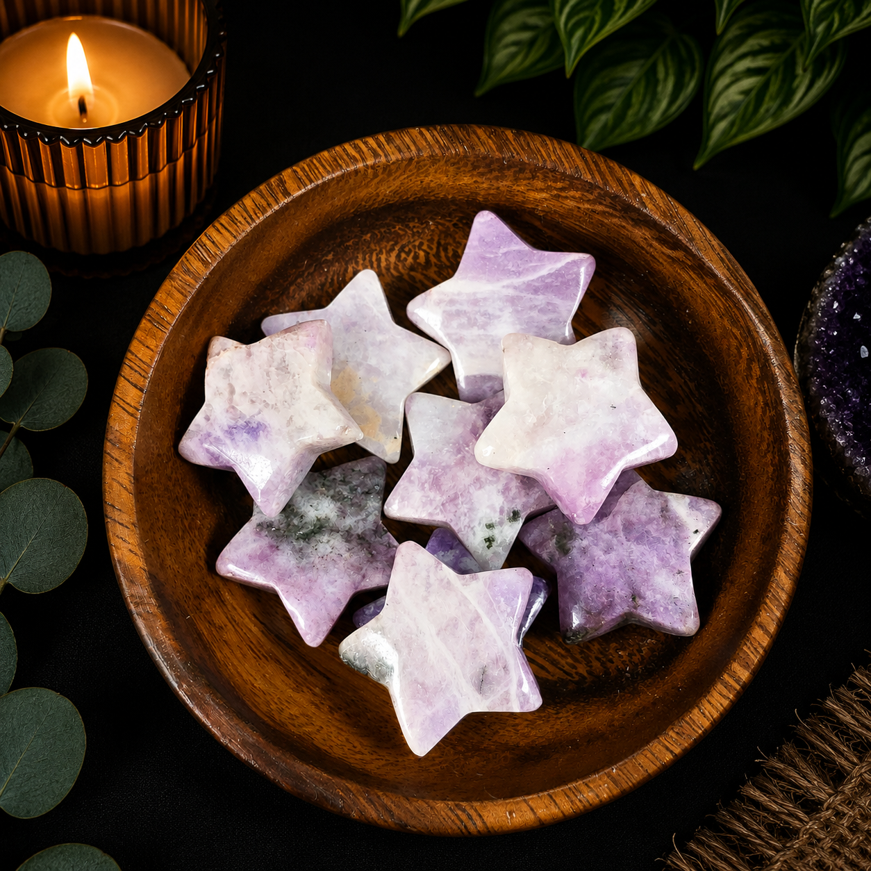 3cm Gemstone Star - Lepidolite