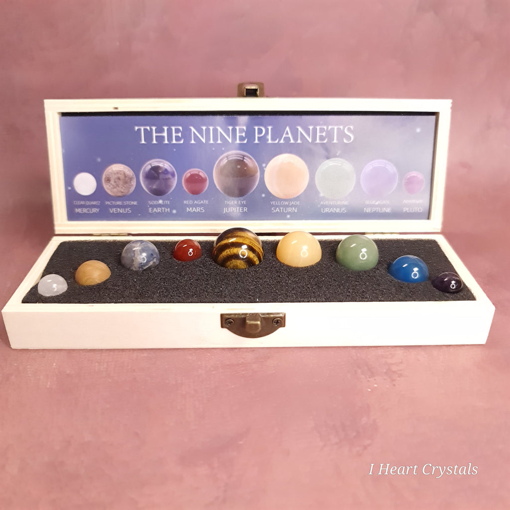 9 Planet Gemstone Spheres Boxed Set