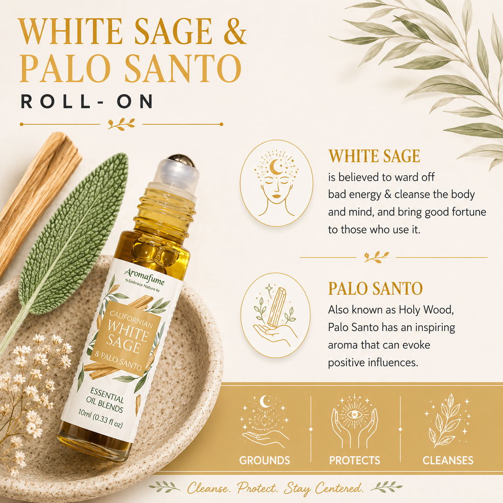 Californian White Sage & Palo Santo Essential Oil Roll-On 10ml