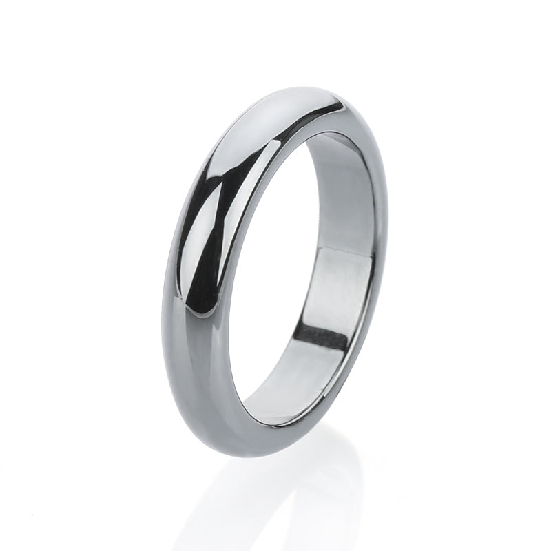 Hematite Ring - Thin Curved