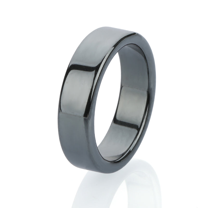 Hematite Ring - Wide Flat