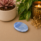 Blue Aventurine Oval Shape Worry Stone (Thumb Stone)