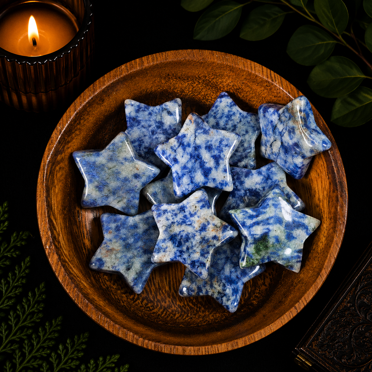 3cm Gemstone Star - Blue Spot Jasper