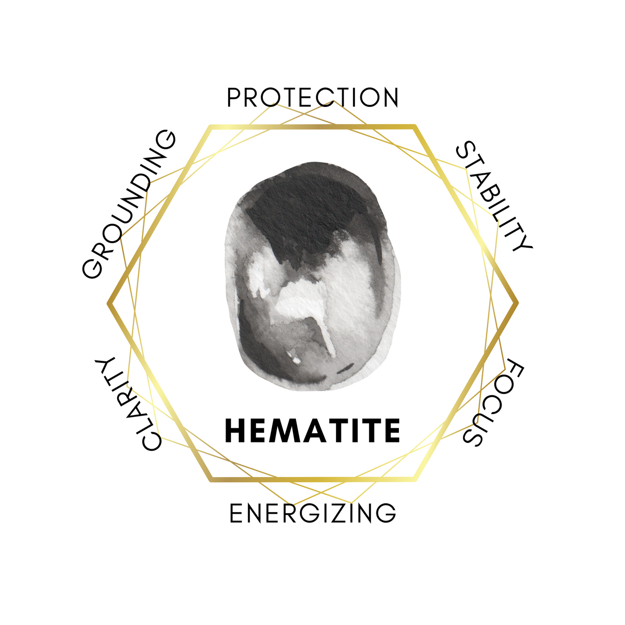 Hematite Ring - Wide Flat