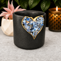 8cm Heart Crystal Geode Planter - Opalite