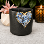 8cm Heart Crystal Geode Planter - Opalite