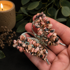Gemstone Butterfly - Black Line Rhodonite