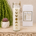 21cm Coconut Snowfall Scented Moon Phase Pillar Candle