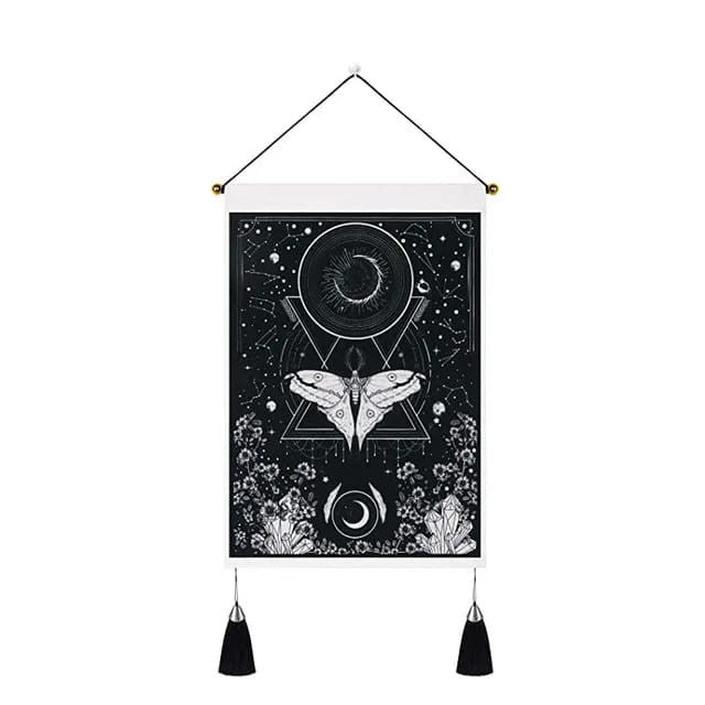 Luna Moth on Black Banner