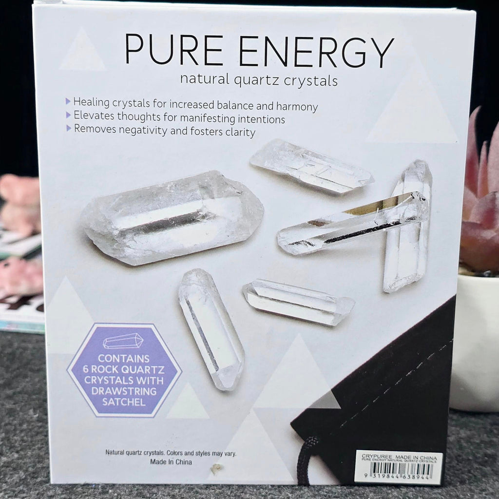 Pure Energy Natural Quartz Crystals Gift Pack