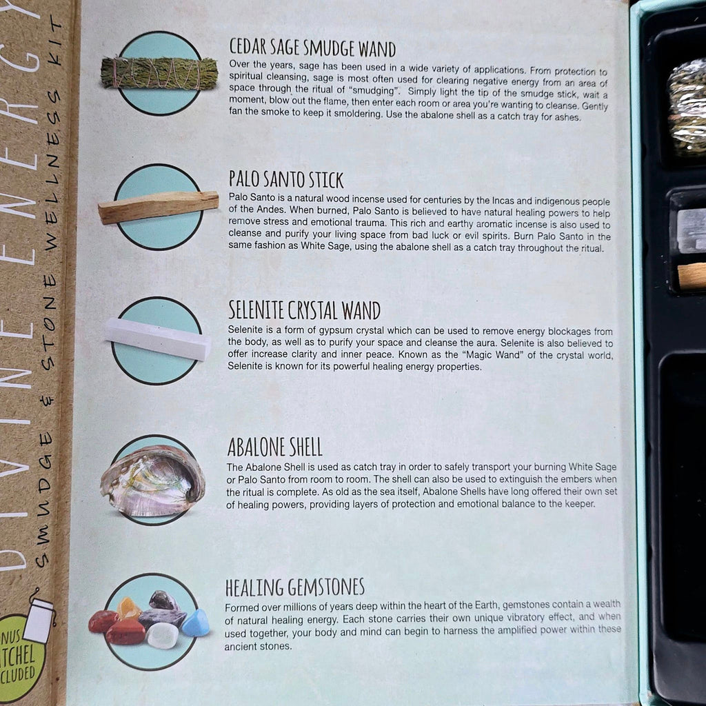 Divine Energy Smudge & Stone Wellness Kit