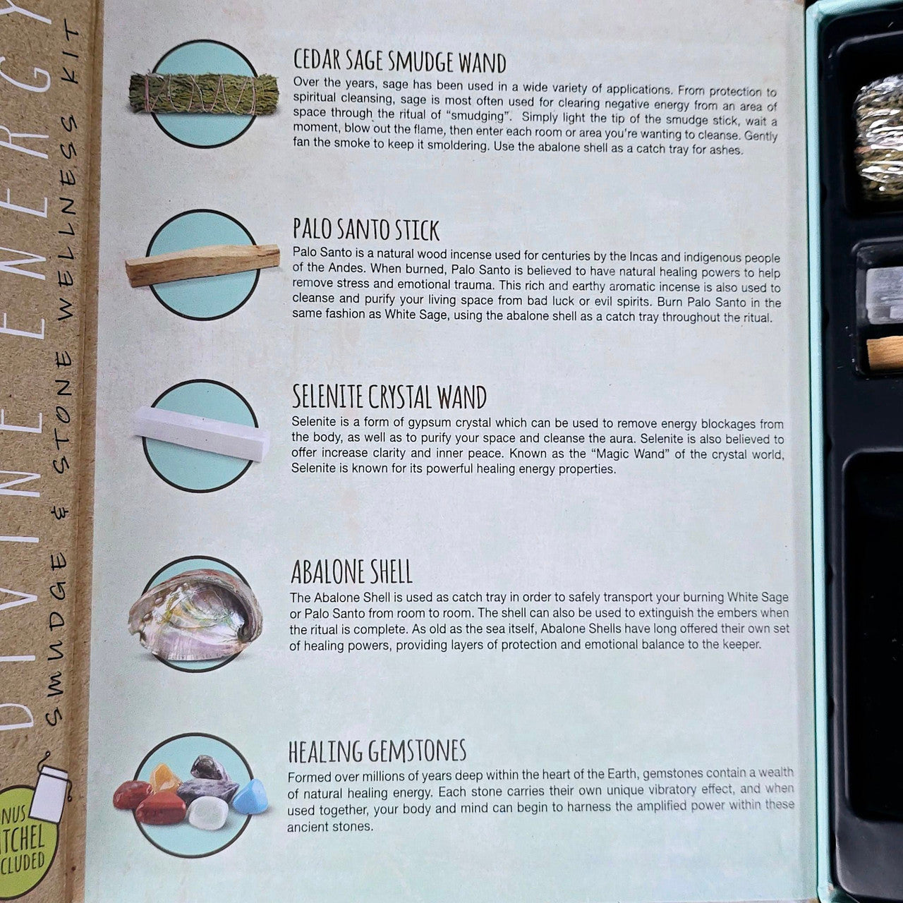 Divine Energy Smudge & Stone Wellness Kit
