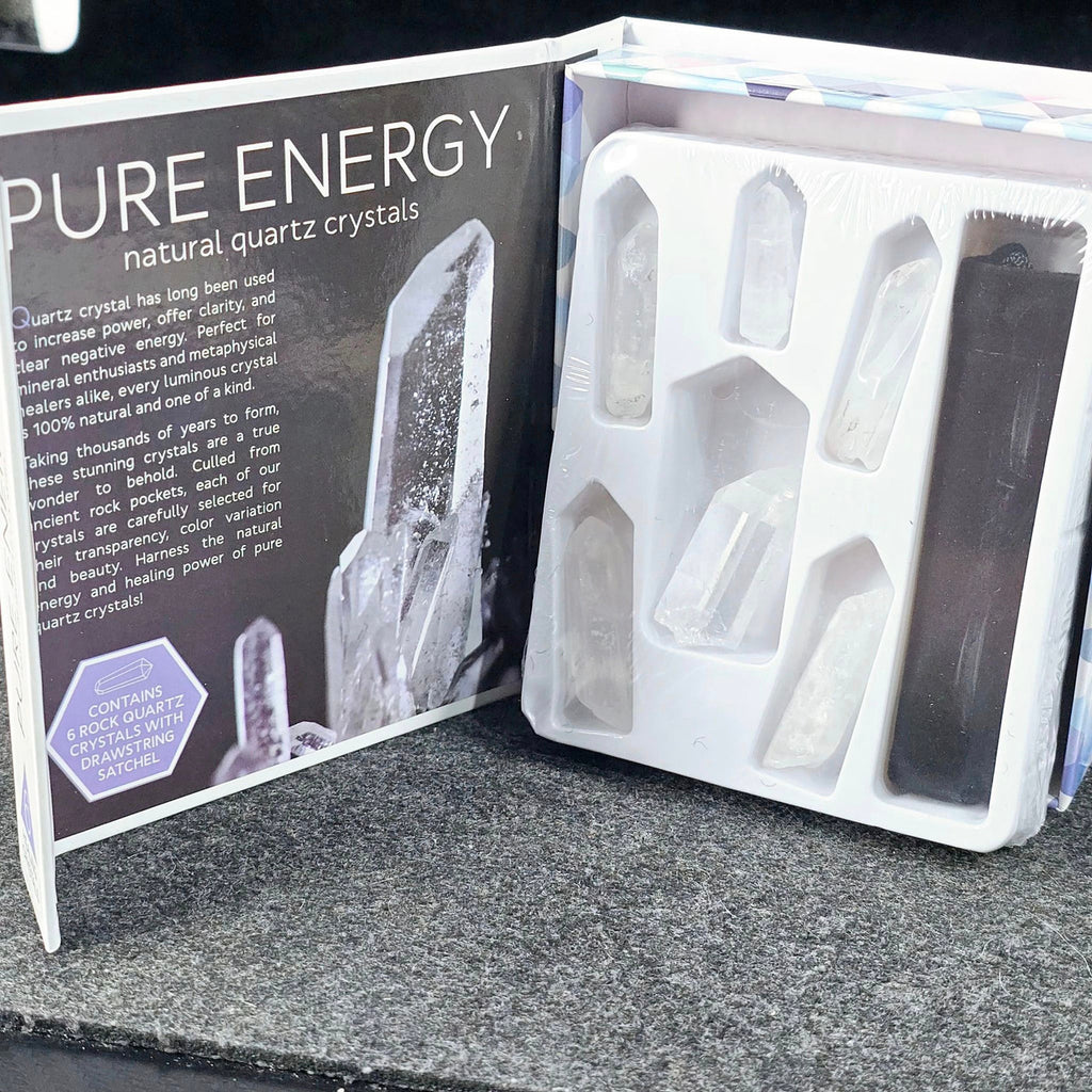Pure Energy Natural Quartz Crystals Gift Pack