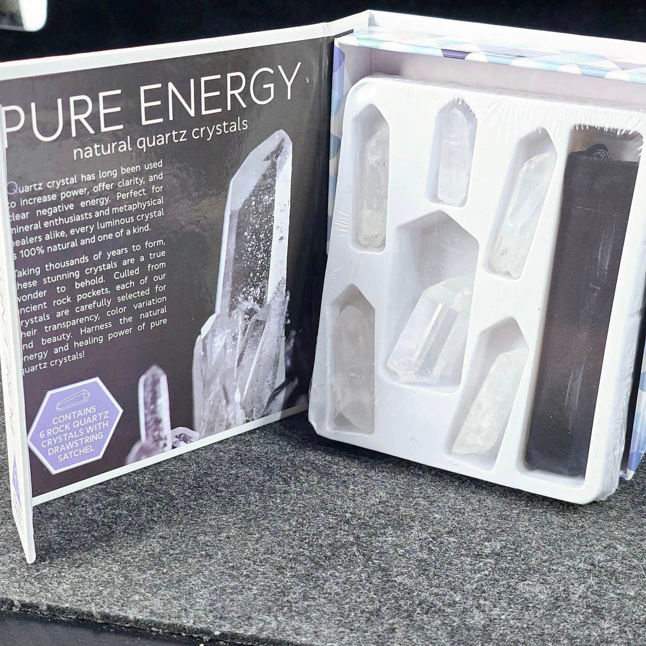 Pure Energy Natural Quartz Crystals Gift Pack