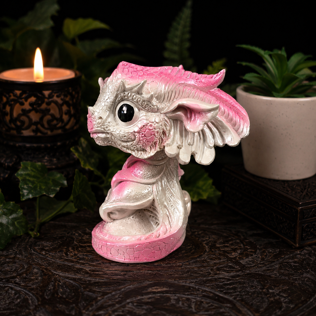 Light Pink Baby Dragon Sphere Stand