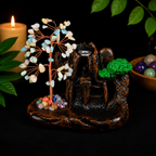 Amazonite Chip Waterfall Backflow Incense Burner & 20 Cones