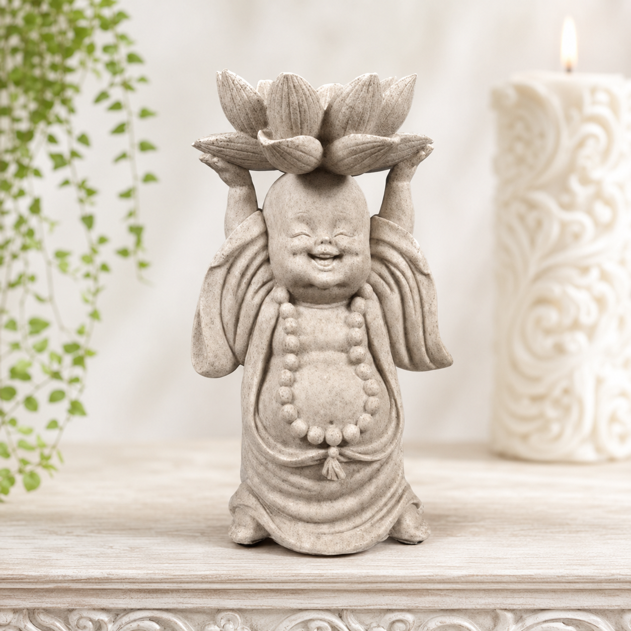 Buddha with Lotus Incense Holder