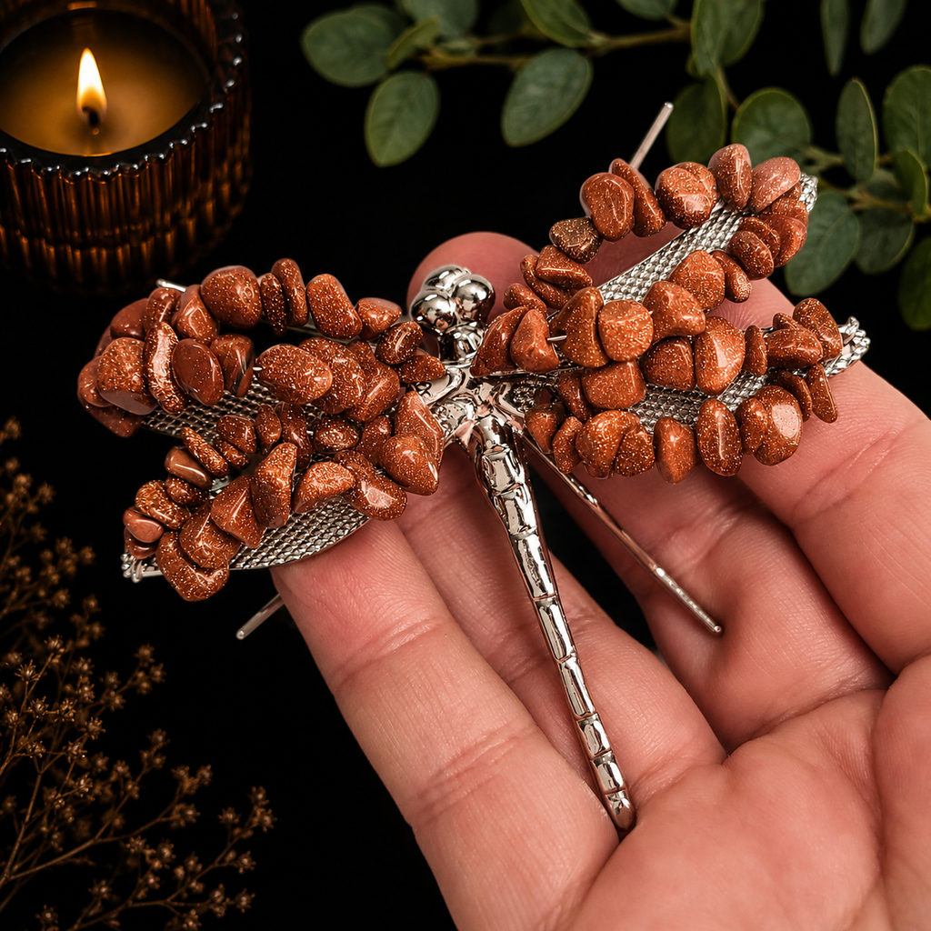 Gemstone Dragonfly - Goldstone