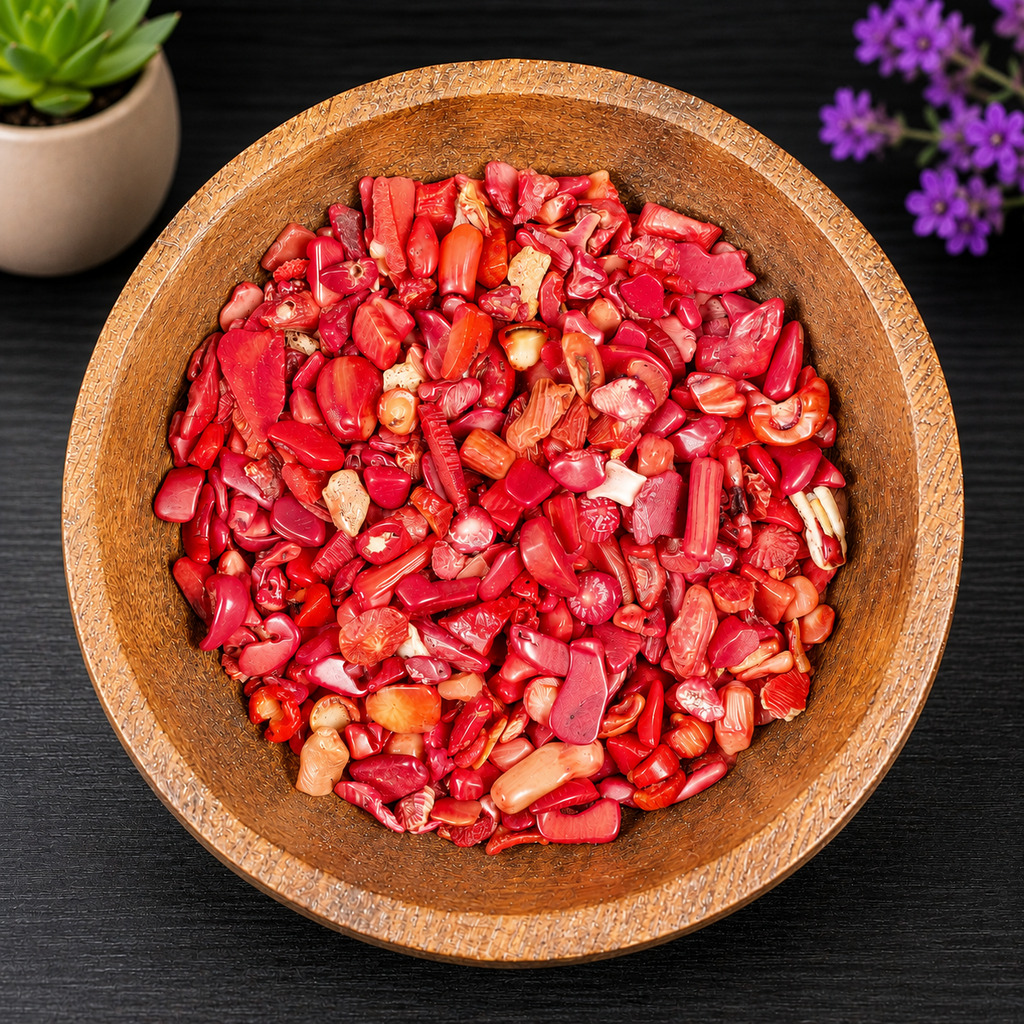 Gemstone Chips 100g - Red Coral