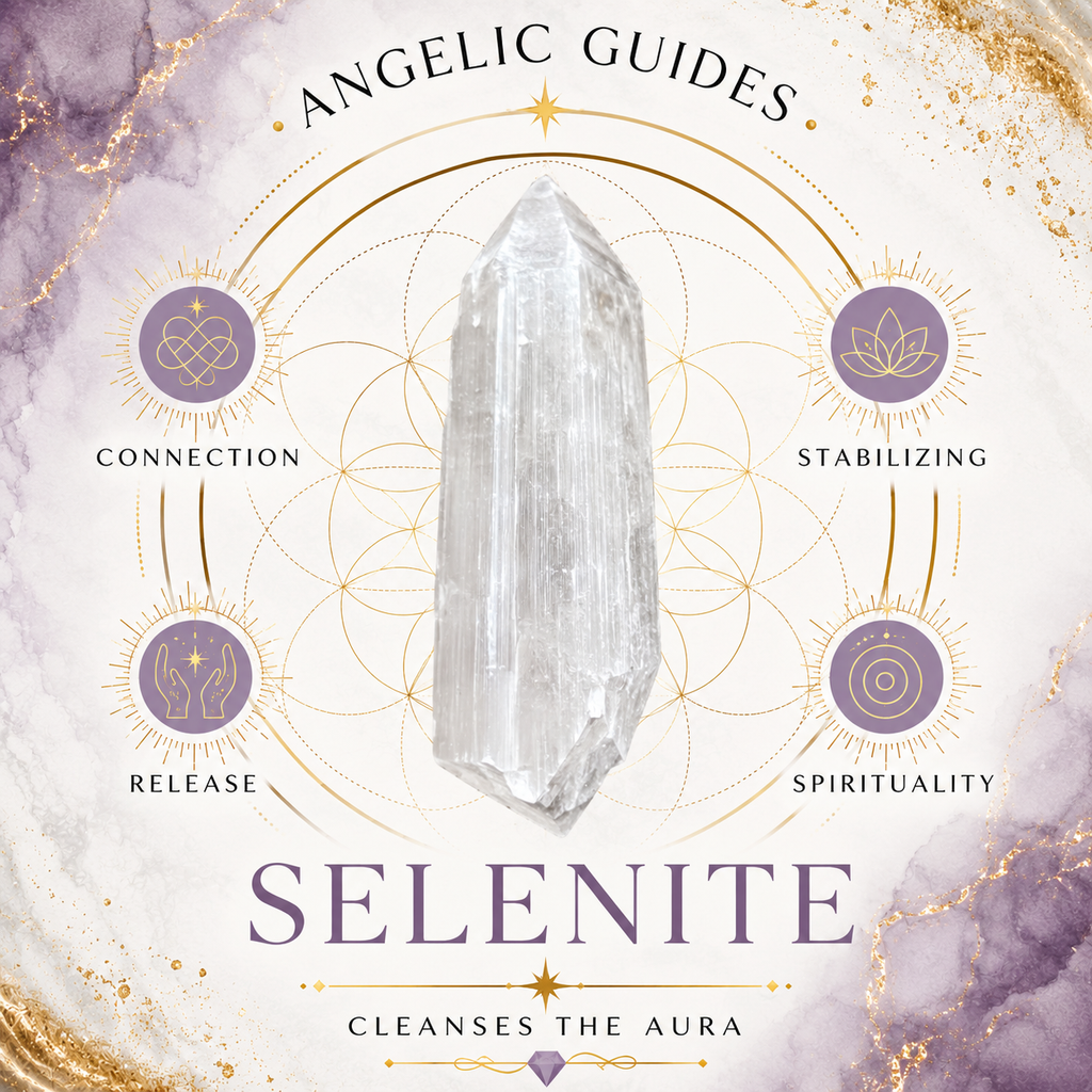 15cm Selenite Unicorn Horn/Spiral