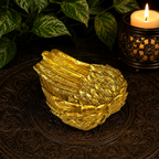 Gold Angel Wing Sphere Stand/Trinket Dish