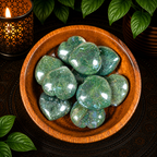 3cm Gemstone Heart - Moss Agate