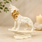 Ivory Nut Carved Wolf