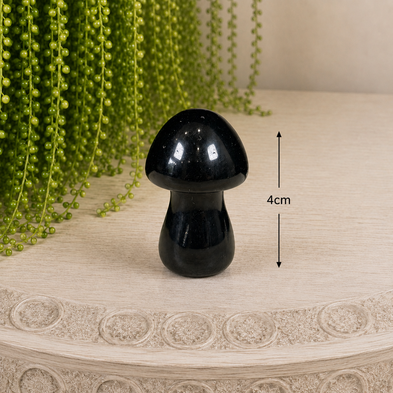 4cm Gemstone Mushroom - Black Obsidian