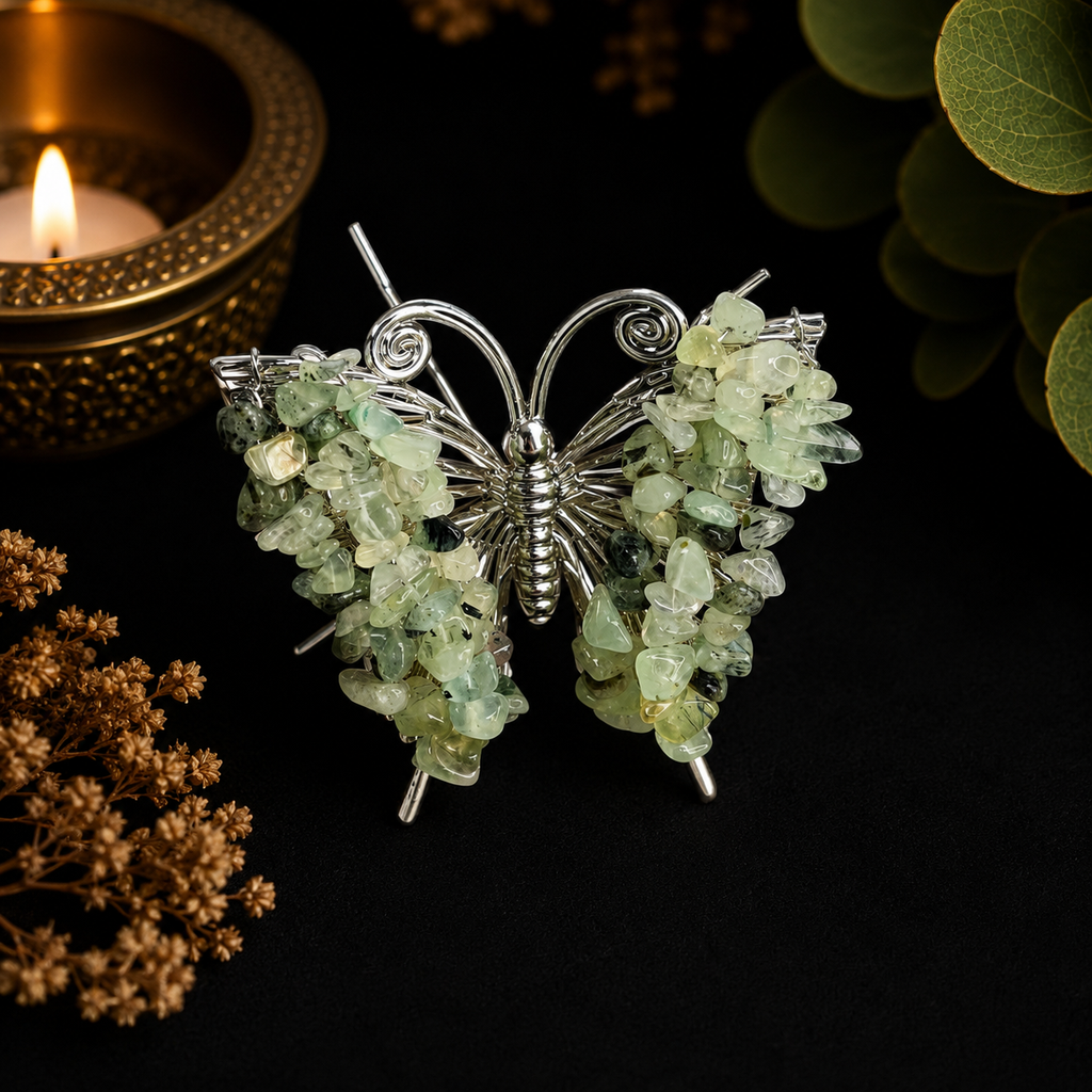 Gemstone Butterfly - Prehnite