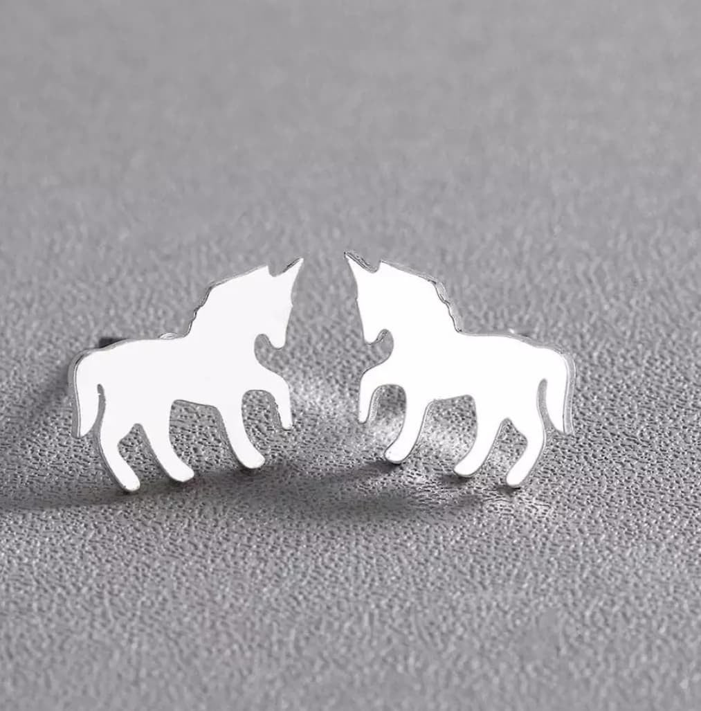 Stainless Steel Stud Earrings - Unicorns