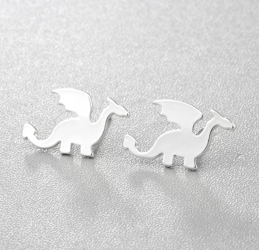 Stainless Steel Stud Earrings - Dragons