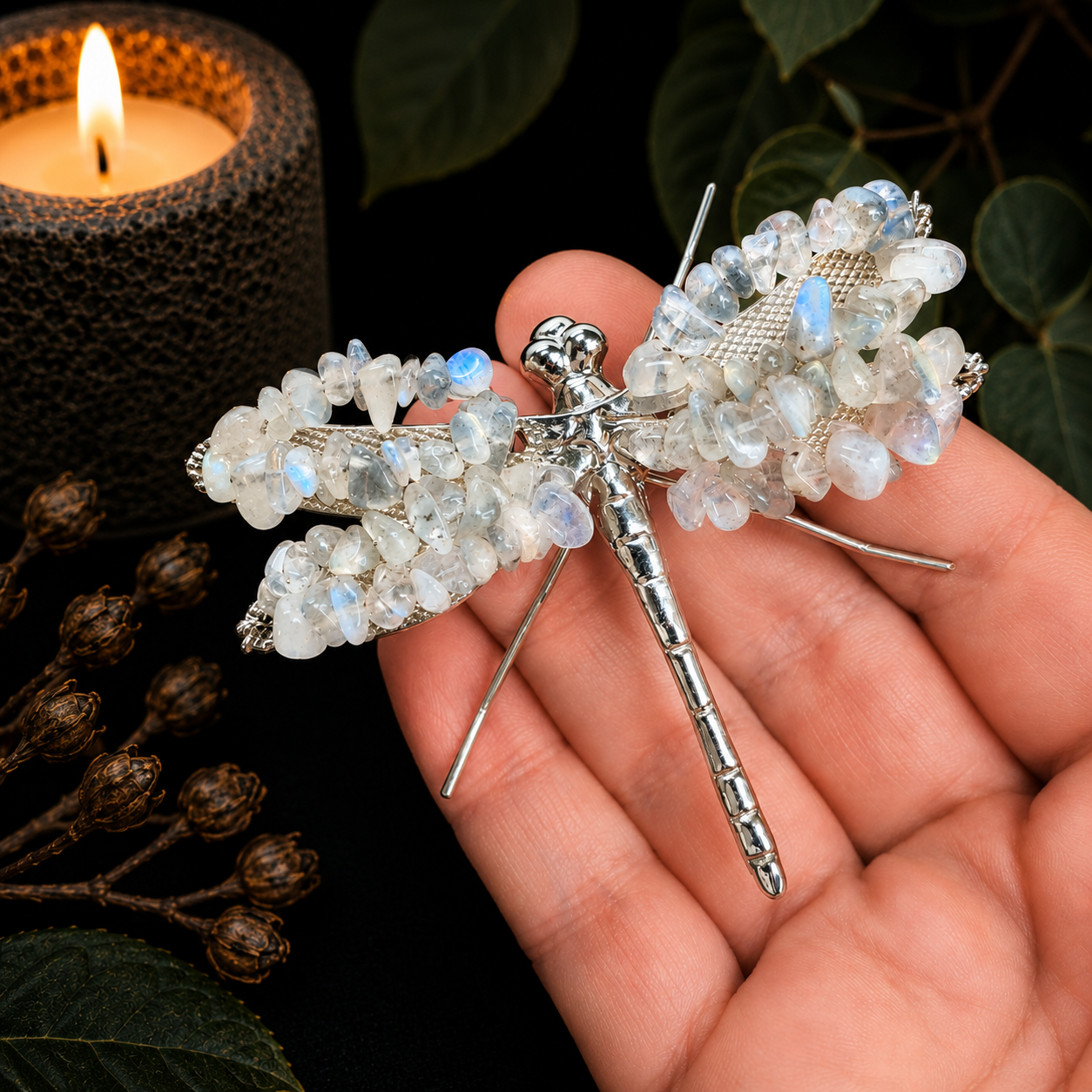 Gemstone Dragonfly - Labradorite