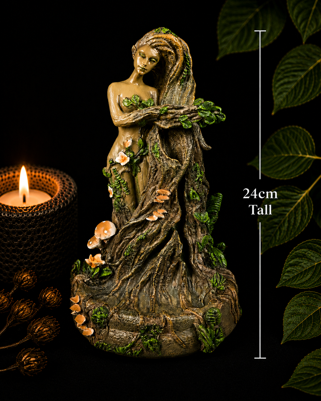24cm Treant Lady Backflow Incense Burner