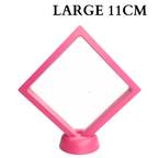 11cm Large Square Floating Display Stand - Dark Pink