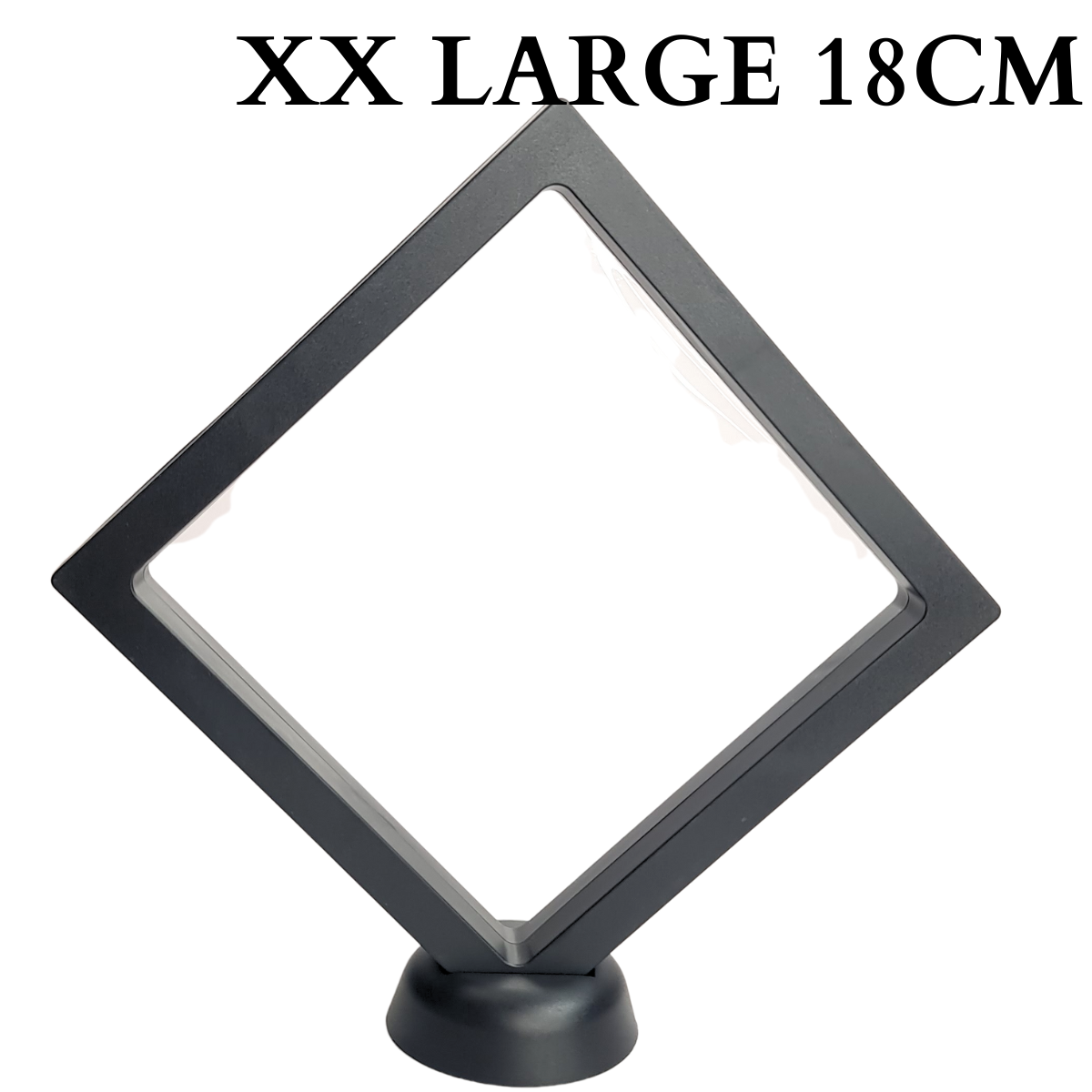 18cm XX Large Square Floating Display Stand - Black