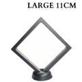 11cm Large Square Floating Display Stand - Black