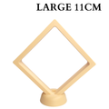 11cm Large Square Floating Display Stand - Yellow