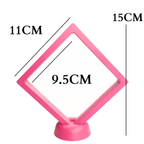 11cm Large Square Floating Display Stand - Dark Pink
