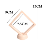 9cm Medium Square Floating Display Stand - Apricot