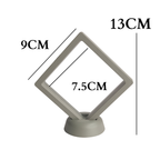 9cm Medium Square Floating Display Stand - Grey
