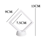 9cm Medium Square Floating Display Stand - White