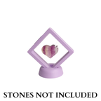 7cm Small Square Floating Display Stand - Purple