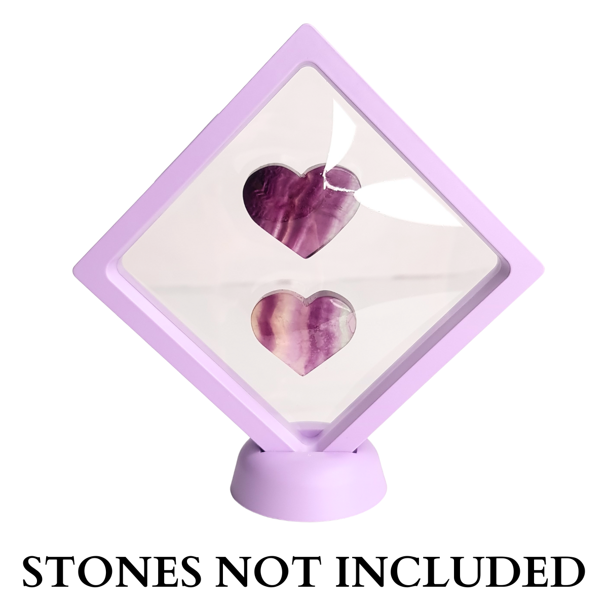 11cm Large Square Floating Display Stand - Purple