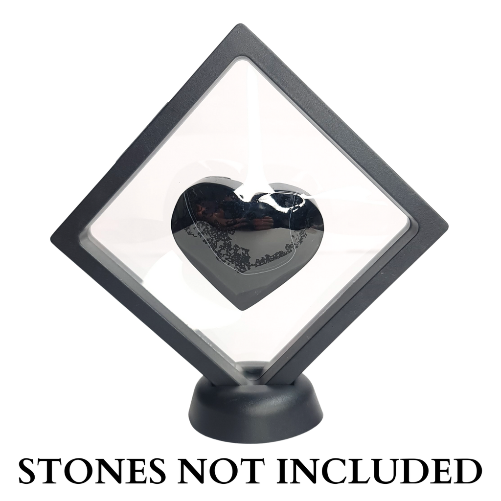 11cm Large Square Floating Display Stand - Black